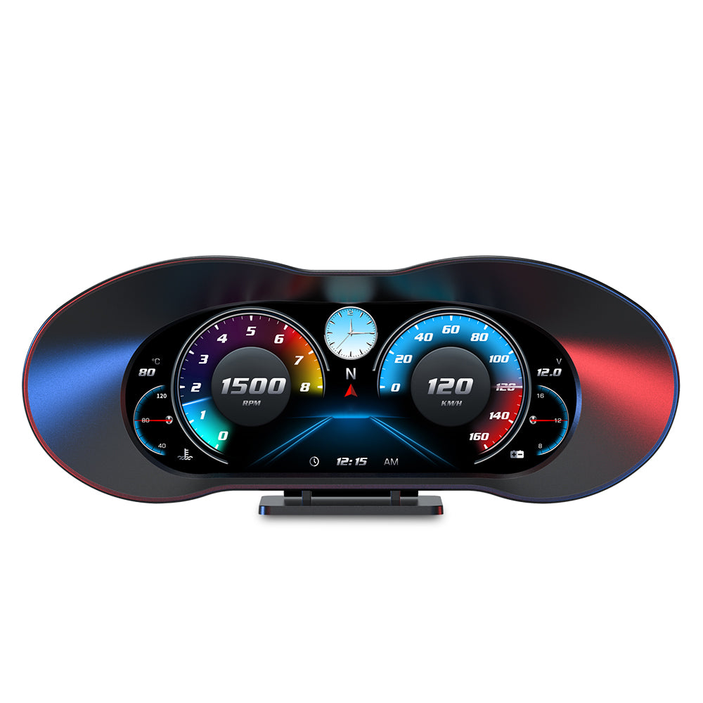 Advanced sports instrument cluster dedicated to the OBD2 + GPS port.